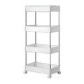 Estante Organizador Baño 4 Niveles Carrito Multifuncional Color Blanco