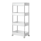 Estante Organizador Baño 4 Niveles Carrito Multifuncional Color Blanco