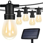 Guirnalda Solar Led 10 Metros 10 Ampolletas Led Luz Cálida