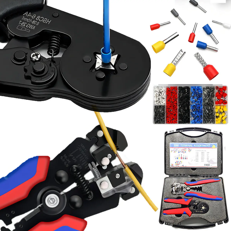 Crimpeadora Multifunción 1200 Terminales Pelacable TEC-4552