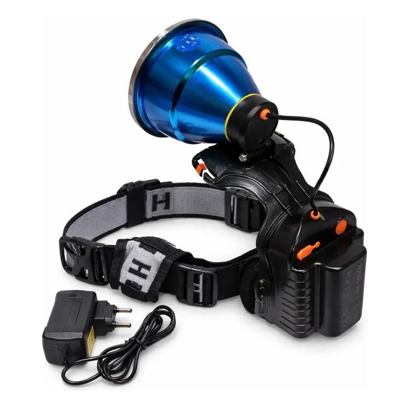 Foco Linterna Minera Caza Recargable 1500w Luz Blanca Con Cintillo
