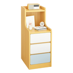 Velador Organizador 3 Cajones 87x34x30 Cm Melamina Moderna Resistente