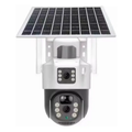 Cámara De Seguridad Solar Wifi Exterior Ptz 360° Hd Con Visión Nocturna, Detección De Movimiento Y Sirena De Alarma