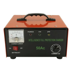 Cargador Batería 12V 24V Autos Motos 50A 220V Regulable con Fusible
