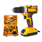 Kit Taladro Inalámbrico 24v Con Maletín Completo 100 Piezas Color Amarillo