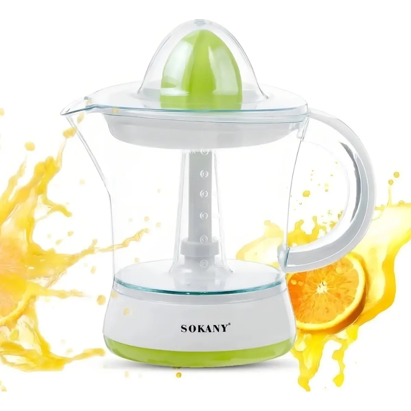 Exprimidor de Jugo Eléctrico Sokany 0.7L Blanco/Verde