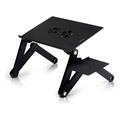 Soporte Notebook T9 Ajustable Giratorio 360° Con Ventiladores y Mouse Pad