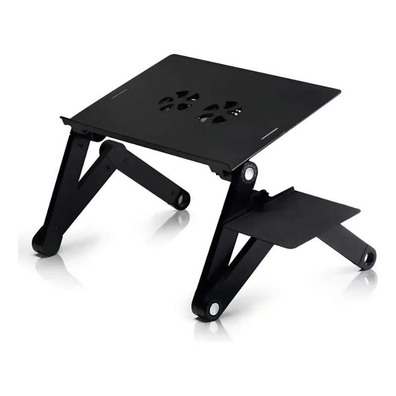 Soporte Notebook T9 Ajustable Giratorio 360° Con Ventiladores y Mouse Pad
