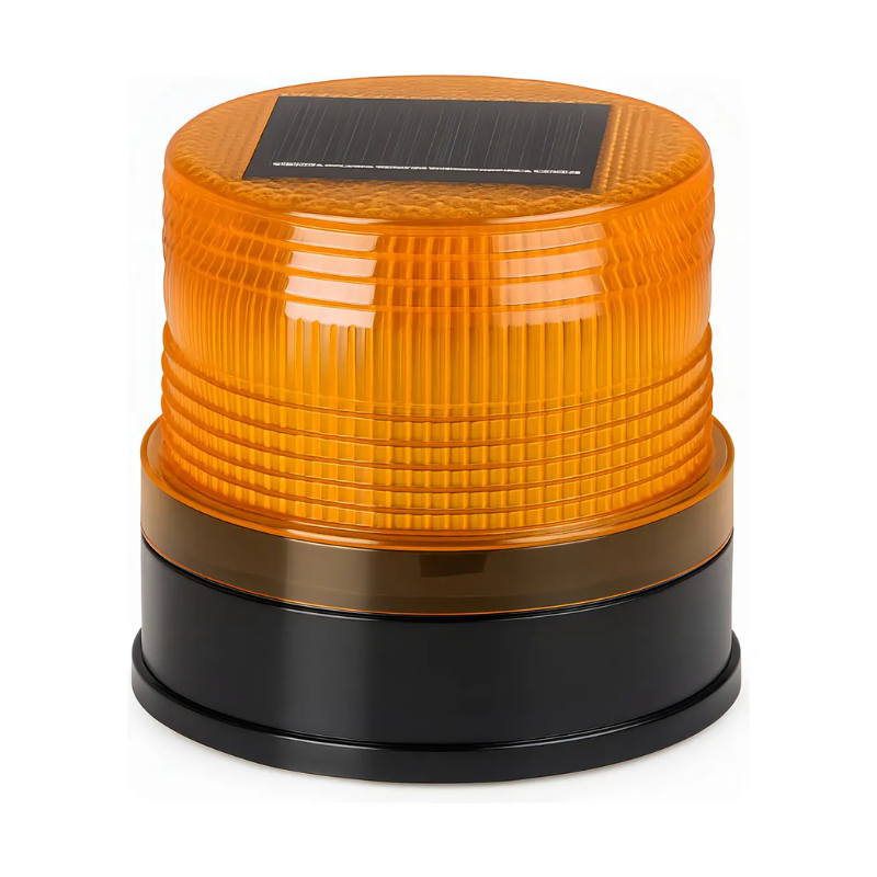 Baliza Solar LED Intermitente IP68 Impermeable Recargable Roja