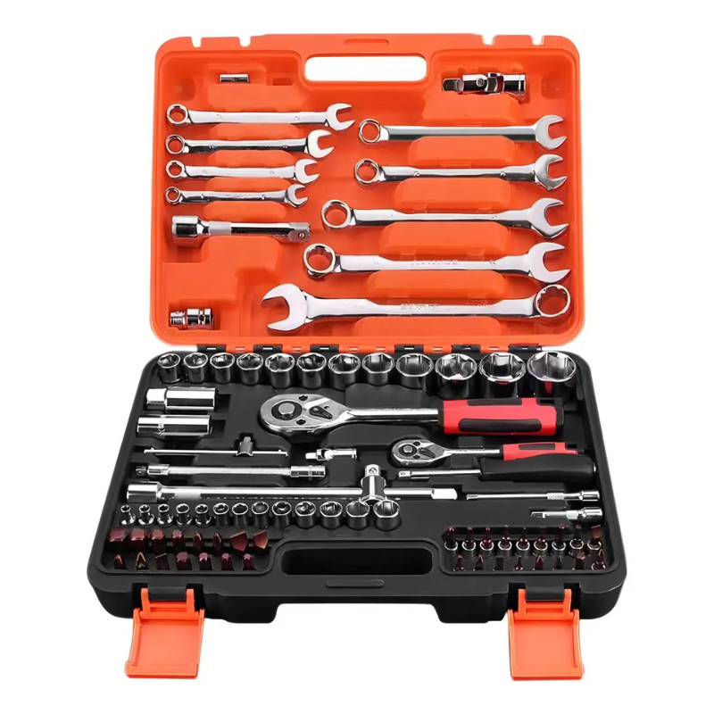 Caja Herramientas Set Kit Juego Dados Chicharra Llaves Corona 82 Piezas