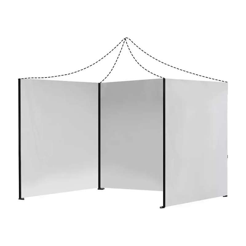 Lona Repuesto Pared Lateral Toldo Plegable 3x3 Mts Jardin Color Blanco
