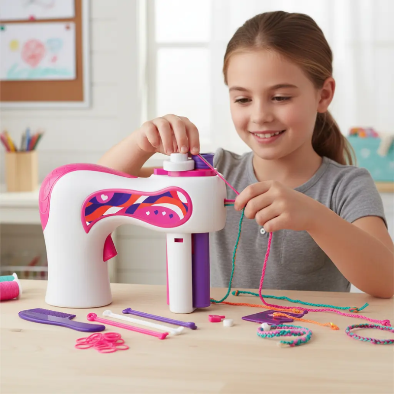 Kit Máquina Trenzadora De Pulseras Brazaletes Niñas Accesorios Completos