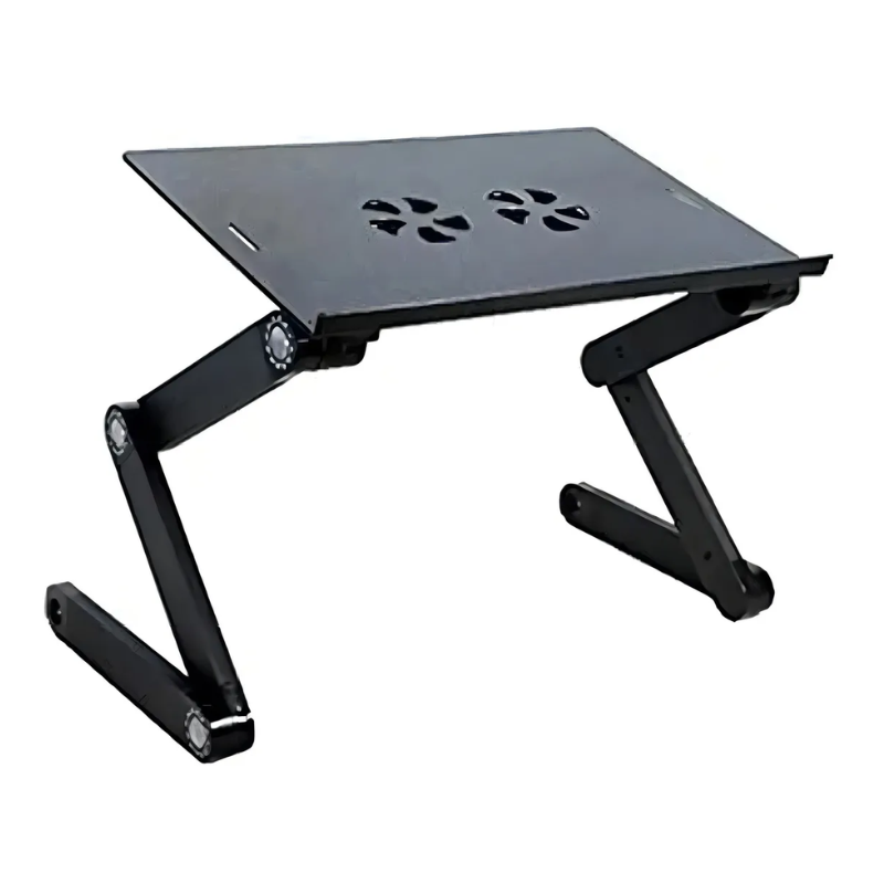 Soporte Notebook T9 Ajustable Giratorio 360° Con Ventiladores y Mouse Pad