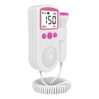 Monitor Fetal Doppler Latidos Bebé LCD 4 pulgadas Blanco Rosa