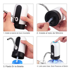 Dispensador Para Botellon Bomba Sifon De Agua Electrico Usb Color Blanco