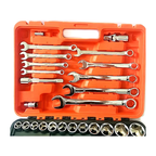 Caja Herramientas Set Kit Juego Dados Chicharra Llaves Corona 82 Piezas