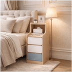 Velador Organizador 3 Cajones 87x34x30 Cm Melamina Moderna Resistente