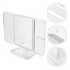 Espejo Tocador Maquillaje Profesional Aumento Led Plegable Color Blanco