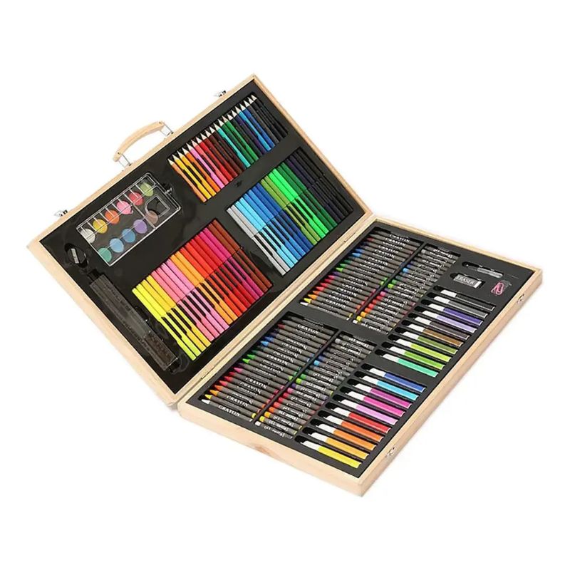 Maletín de Arte Artist Kit 180 Piezas con Lápices Colores y Acuarelas