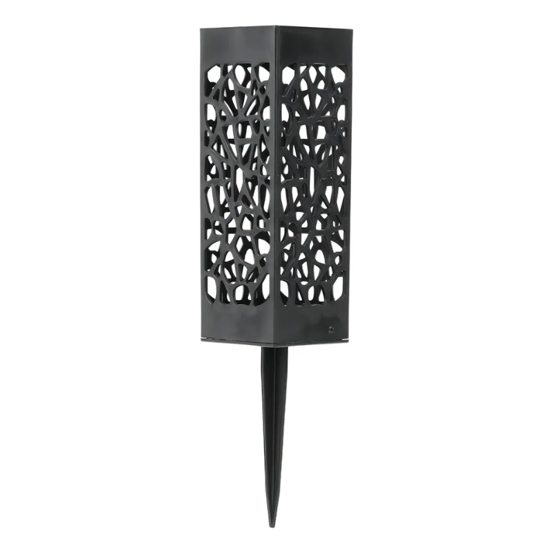 Pack 6 Focos Solares Jardín Negro Luz Cálida Resistente Agua IP65