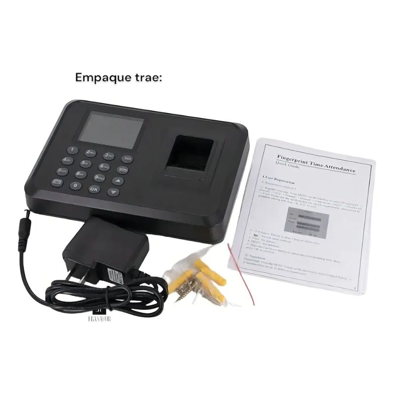 Huellero Reloj Control de Asistencia con Huella Digital y Pantalla LCD