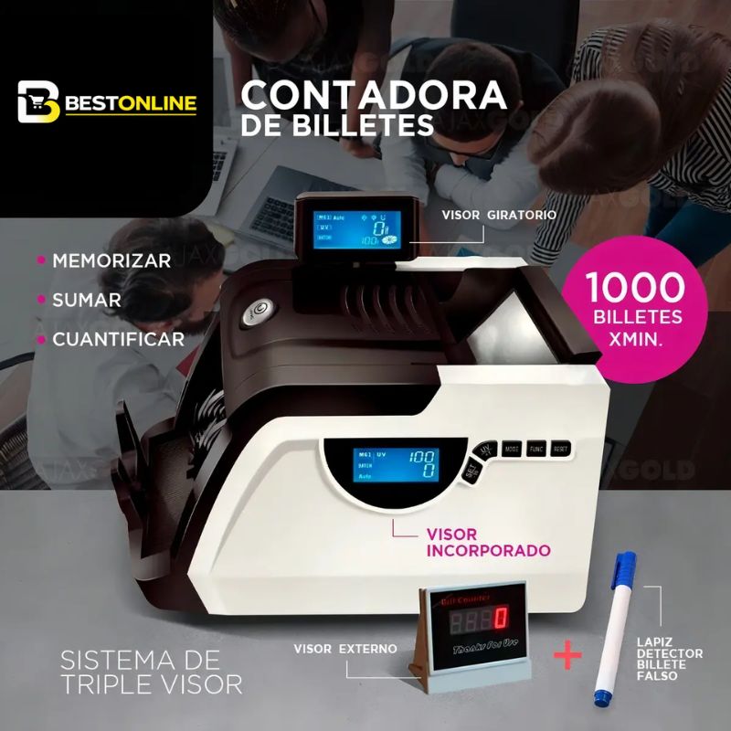 Contadora De Billetes Máquina Cuenta Dinero Falsos Detector