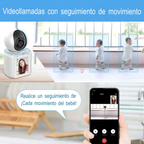 Monitor Bebe Camara Ip Seguridad Vigilancia Niños Wifi Video Llamadas Detección De Movimiento Y Llanto 4 Inch