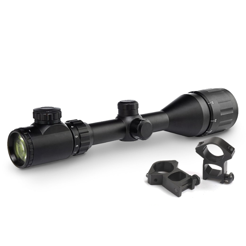 Mira Telescopica Rifle Caza Laser Mira Riel 5-20x50 Aoir