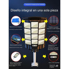 Foco Led Solar Exterior 1000W Sensor Movimiento 240° Luz Fría