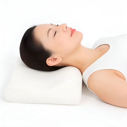 Almohada Cervical Viscoelástica Tecnopro Ortopédica Antiácaros Ergonómica Blanco