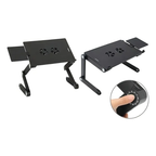 Soporte Notebook T9 Ajustable Giratorio 360° Con Ventiladores y Mouse Pad