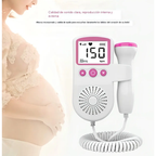 Monitor Fetal Doppler Latidos Bebé LCD 4 pulgadas Blanco Rosa