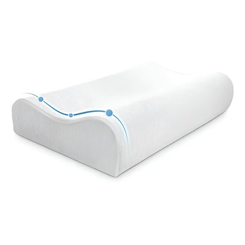 Almohada Cervical Viscoelástica Tecnopro Ortopédica Antiácaros Ergonómica Blanco