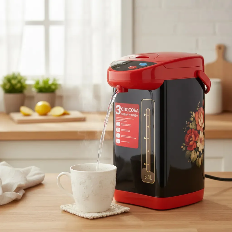 Termo Eléctrico 6.8 Litros 750w Calienta Agua Automático Hervidor