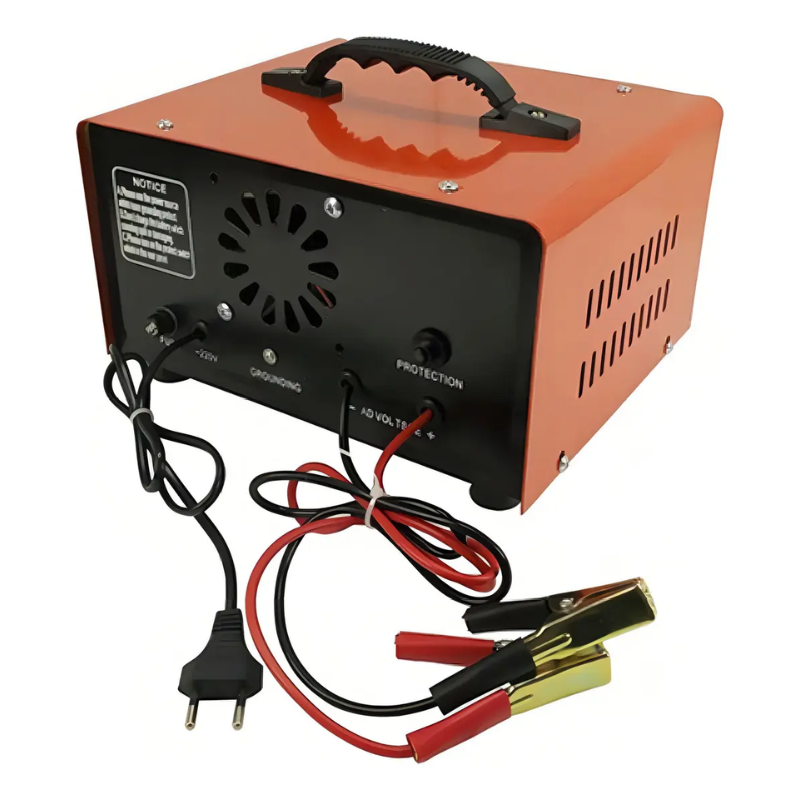 Cargador Batería 12V 24V Autos Motos 50A 220V Regulable con Fusible