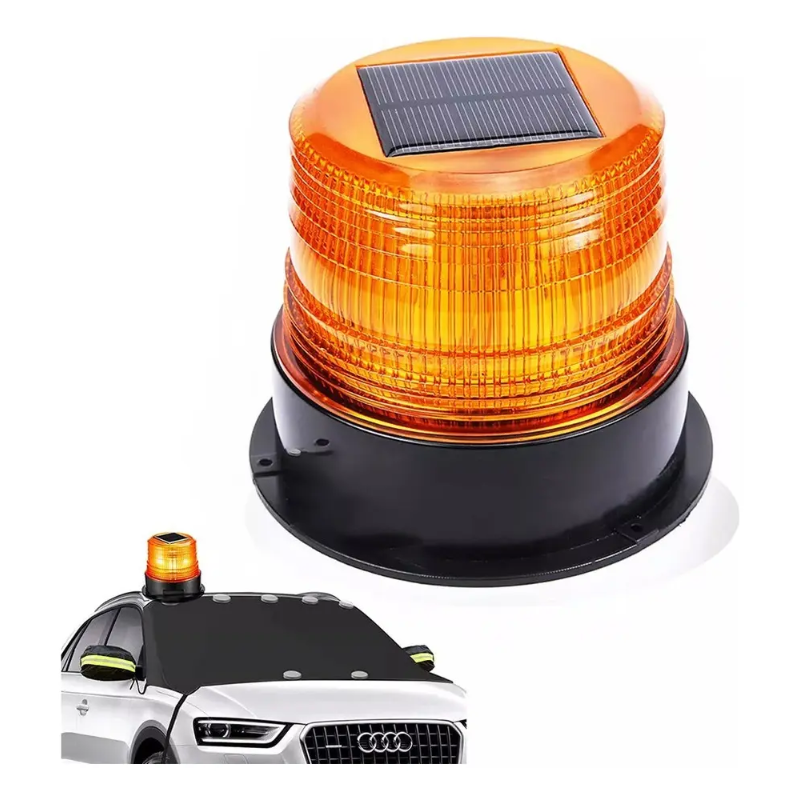 Baliza Solar LED Intermitente IP68 Impermeable Recargable Roja