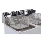 Freidora Electrica Doble De 12 Litros Aceite Termostato Color Plateado