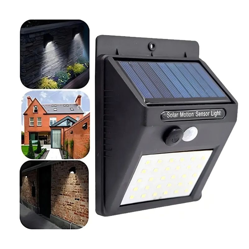 Foco Solar 30 Led 3w Exterior Luminaria Solar Led