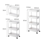 Estante Organizador Baño 4 Niveles Carrito Multifuncional Color Blanco