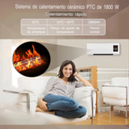 Calefactor de Pared Aire Frío Calor 1800w con Control Remoto blanco