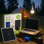 Kit Solar Emergencia Portatil 220v+ Inversor+ Ampolletas