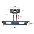 Soporte Tv Doble Brazo 32 A 85 Inclinacion Regulación 50kg