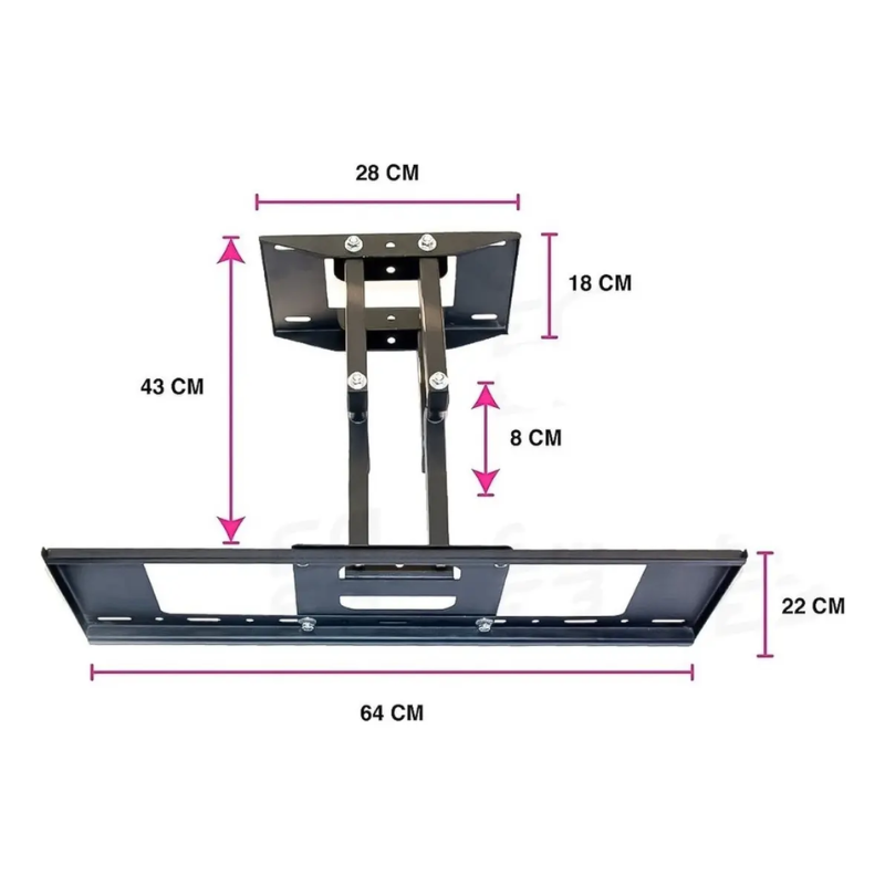 Soporte Tv Doble Brazo 32 A 85 Inclinacion Regulación 50kg