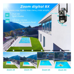 Cámara Seguridad 8MP Exterior Wifi Visión Nocturna 360° PTZ IP66