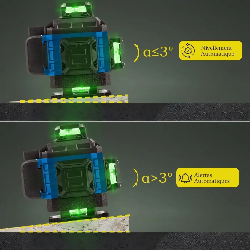 Nivel Laser 16 Líneas Verde 360 Y Trípode 1 Metro Ajustable