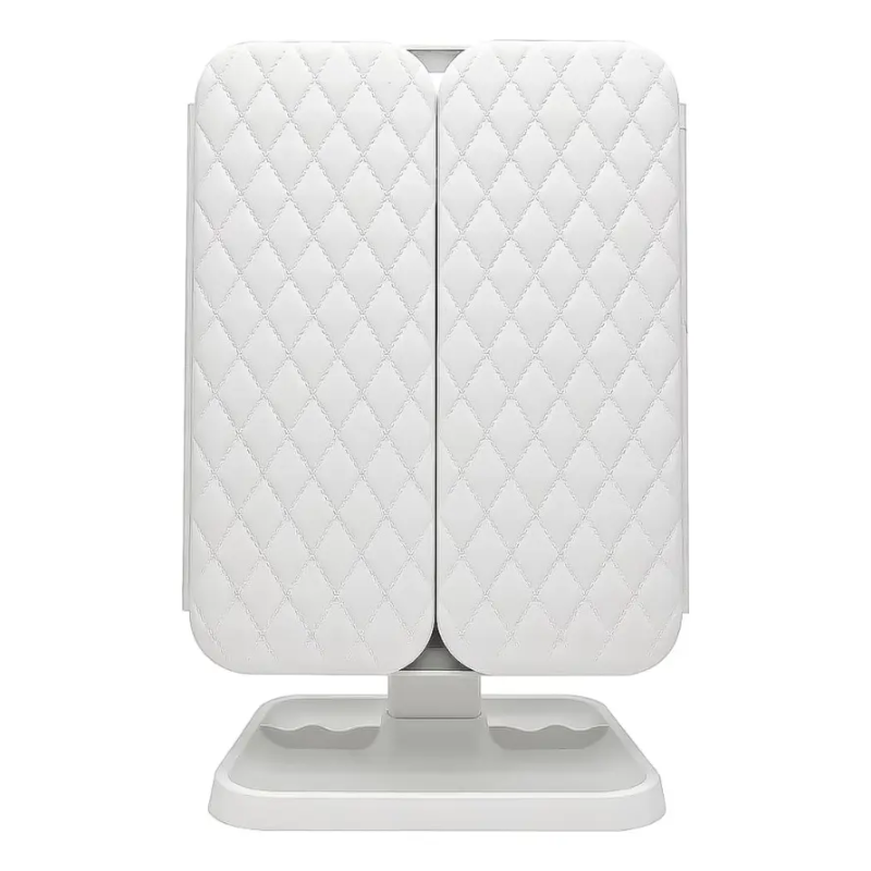 Espejo Tocador Maquillaje Profesional Aumento Led Plegable Color Blanco