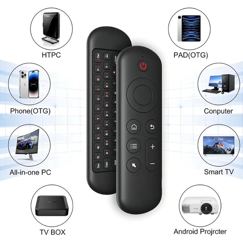 Control Remoto Universal 2,4 G Recargable Usb Retro Iluminado Bluetooth
