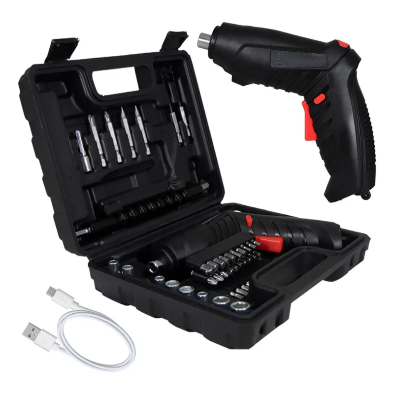 Kit Destornillador Eléctrico Recargable Inalámbrico Mini 48 Piezas
