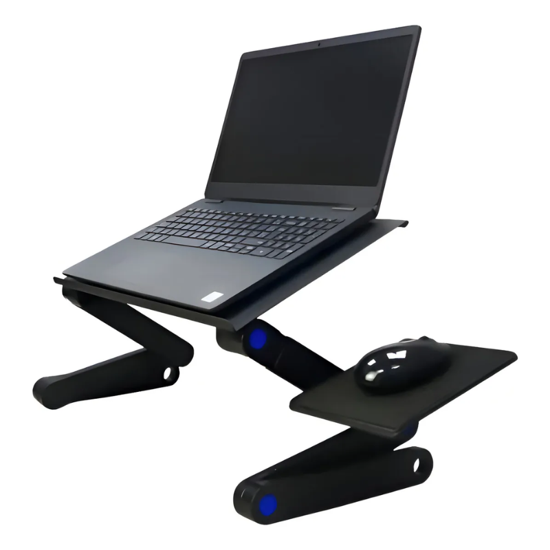Soporte Notebook T9 Ajustable Giratorio 360° Con Ventiladores y Mouse Pad