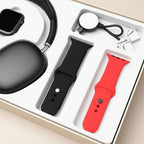 Combo Smartwatch + Audífonos Bluetooth Reloj Estilo Ultra Con 2 Correas Intercambiables Y Cargador Magnético